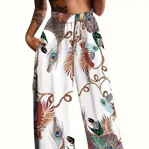 Flowy Wide Leg Baggy Boho Beach Palazzo